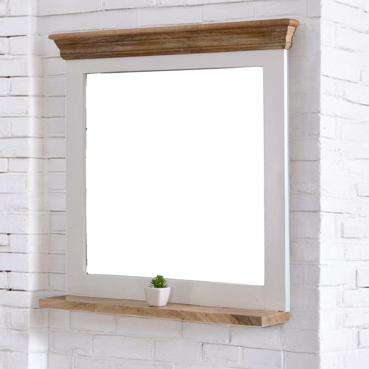 Doonbeg Wooden Mirror Frame With Shelf