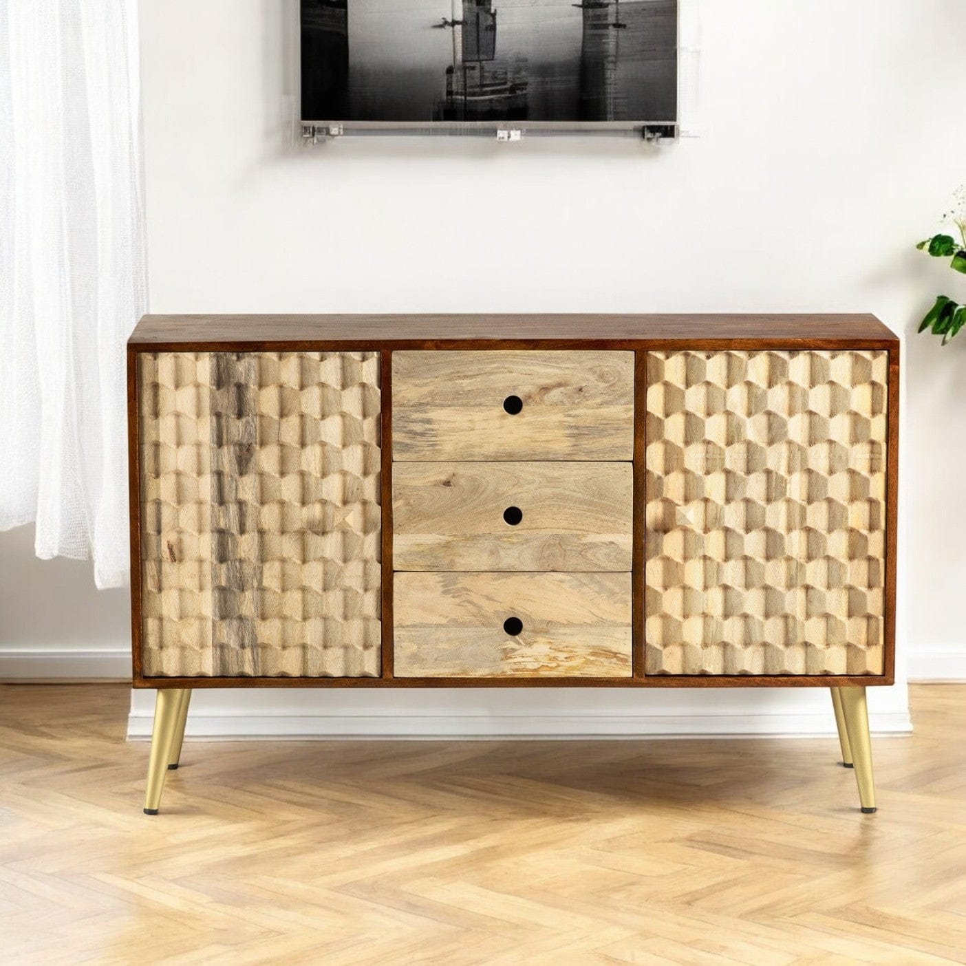 Ennis Wooden 2 Doors & 3 Drawers 130cm Sideboard