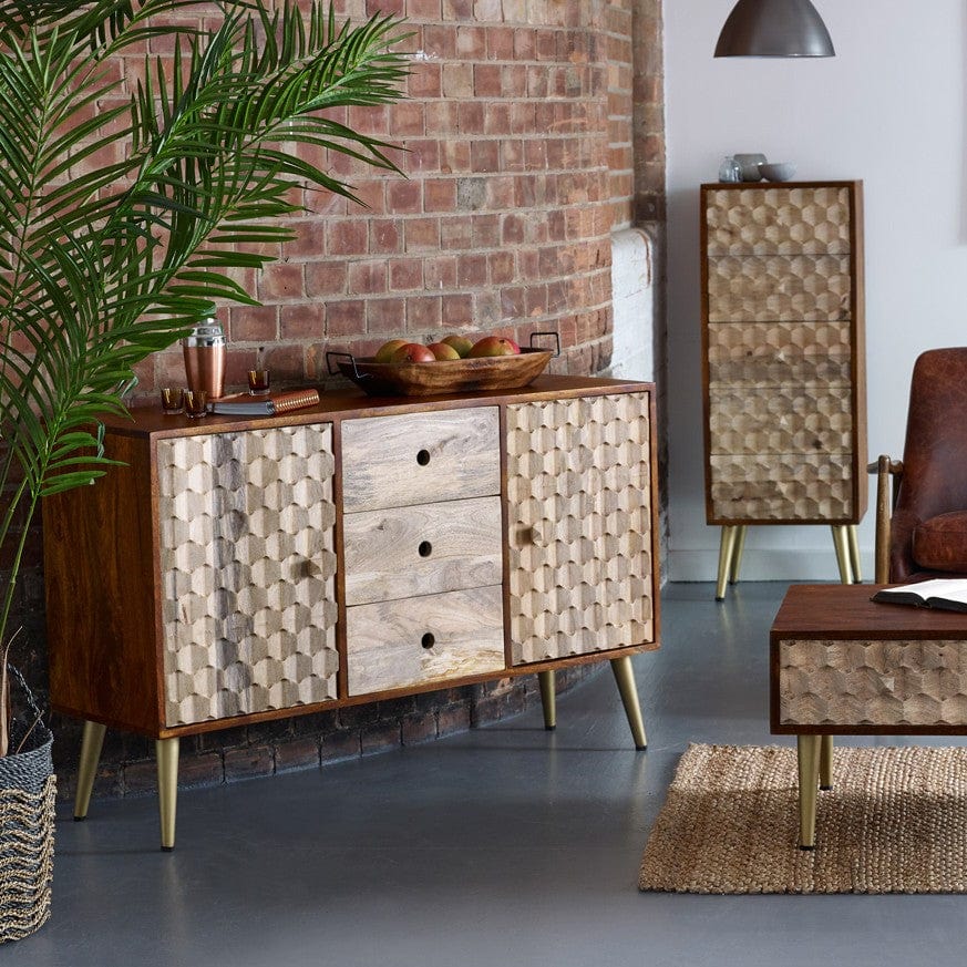 Ennis Wooden 2 Doors & 3 Drawers 130cm Sideboard