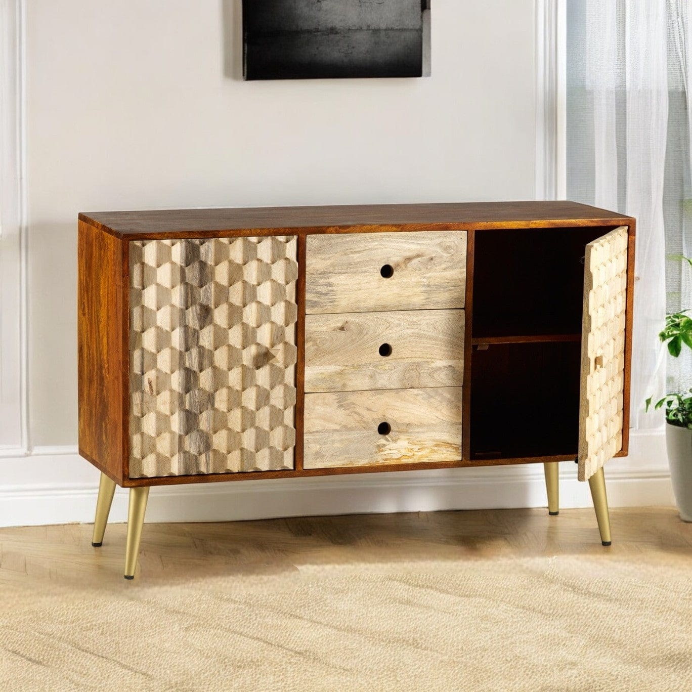 Ennis Wooden 2 Doors & 3 Drawers 130cm Sideboard