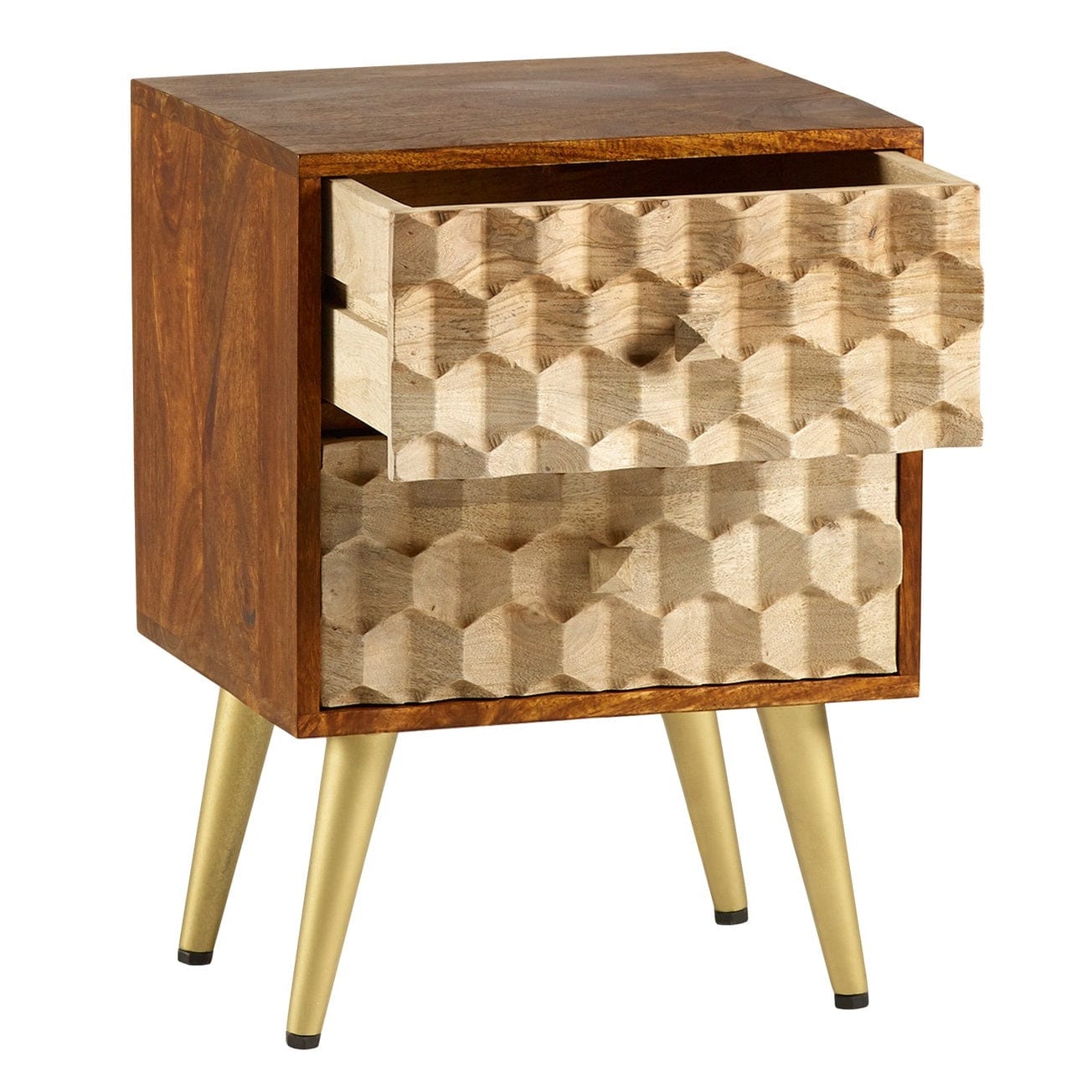 Ennis Wooden 2 Drawer Bedside Table