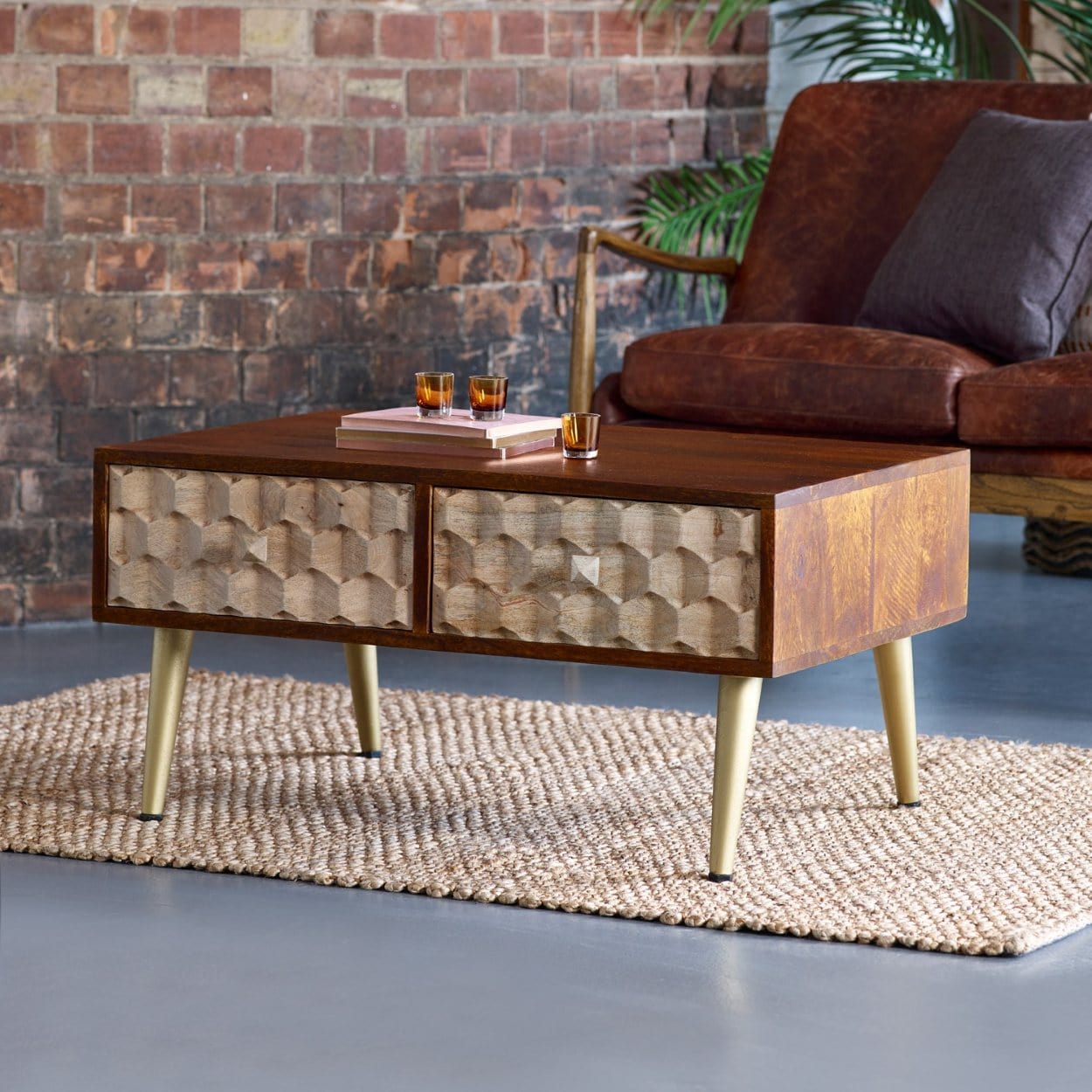 Ennis Wooden 2 Drawer Coffee Table