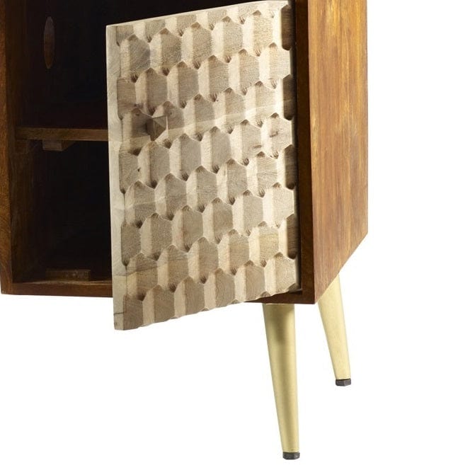 Ennis Wooden Desk with Gold Legs