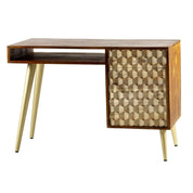Ennis Wooden Desk with Gold Legs