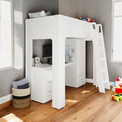 Eva High Sleeper Bed With Desk & Storage
