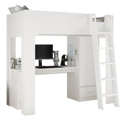 Eva High Sleeper Bed With Desk & Storage