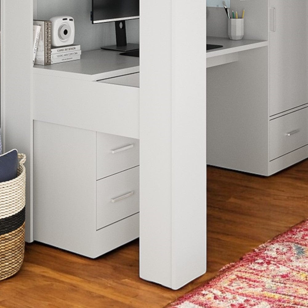 Eva High Sleeper Bed With Desk & Storage