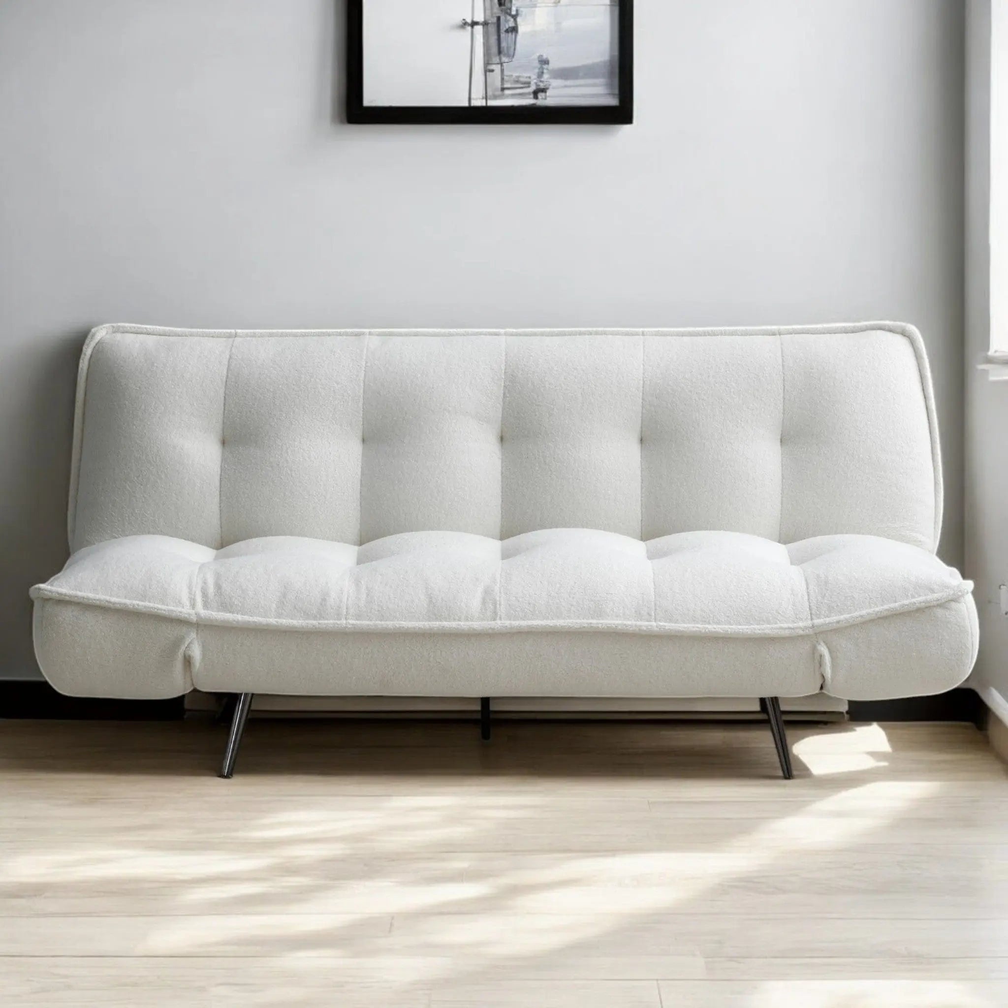 Fowey Boucle Fabric Upholstered Sofa Bed