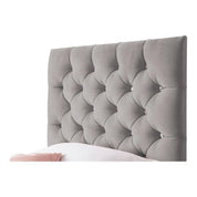 Freya Diamante Tufted Velvet Upholstered Single Bed Frame