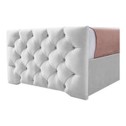 Freya Diamante Tufted Velvet Upholstered Single Bed Frame