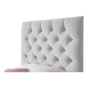 Freya Diamante Tufted Velvet Upholstered Single Bed Frame