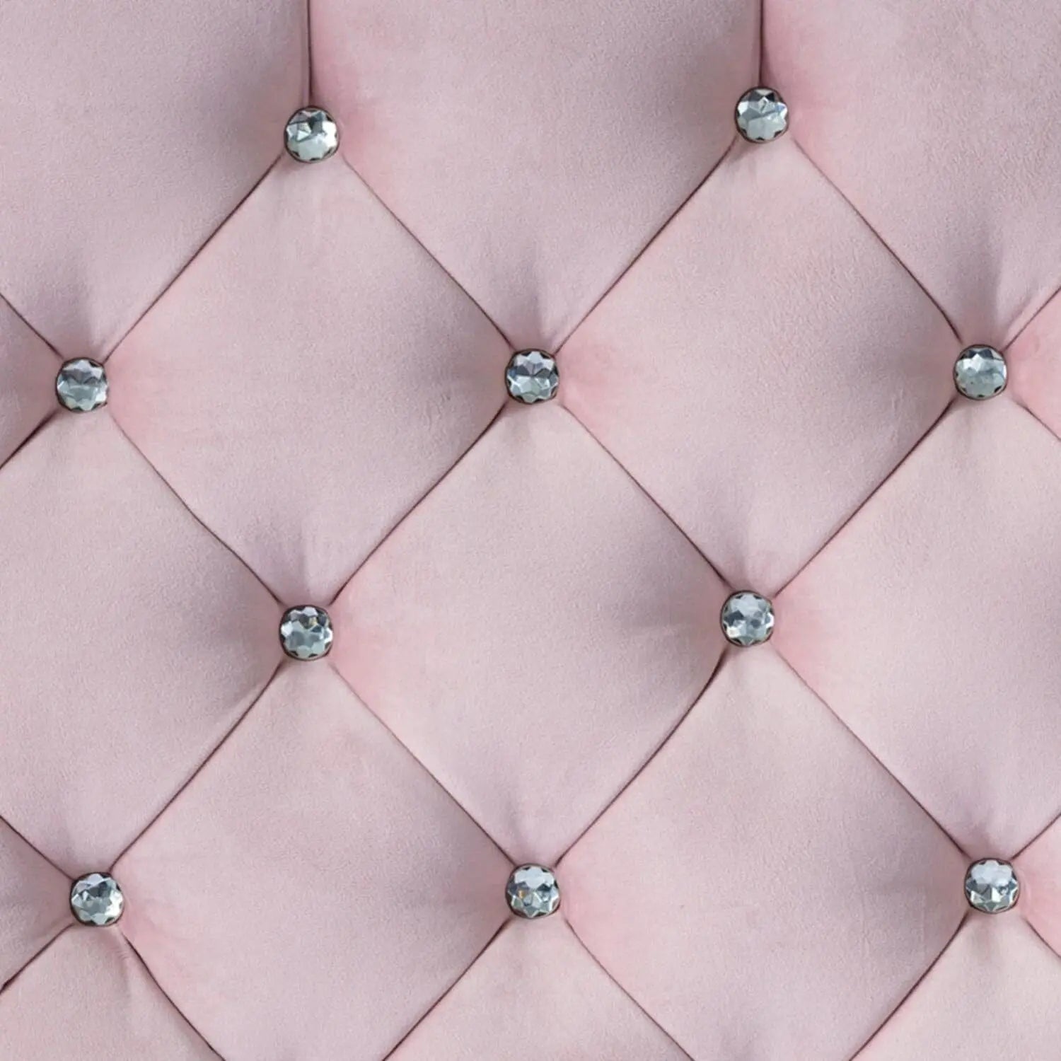 Freya Diamante Tufted Velvet Upholstered Single Bed Frame