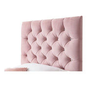 Freya Diamante Tufted Velvet Upholstered Single Bed Frame