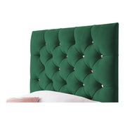 Freya Diamante Tufted Velvet Upholstered Single Bed Frame
