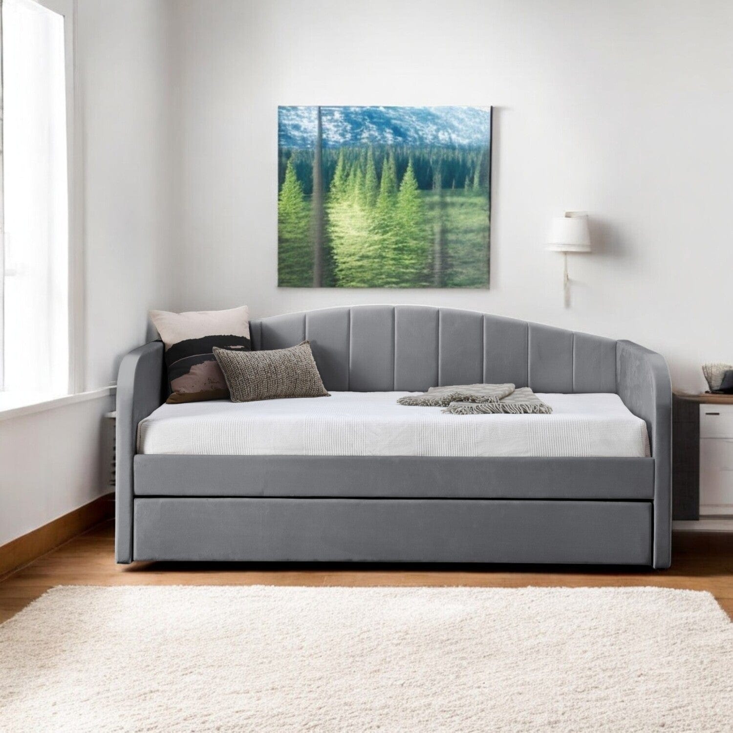 Frodsham Upholstered Day Bed with Trundle