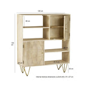 Galway Light Gold Wooden Display Cabinet