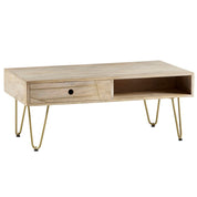 Galway Wooden Light Gold 1 Drawer Coffee Table