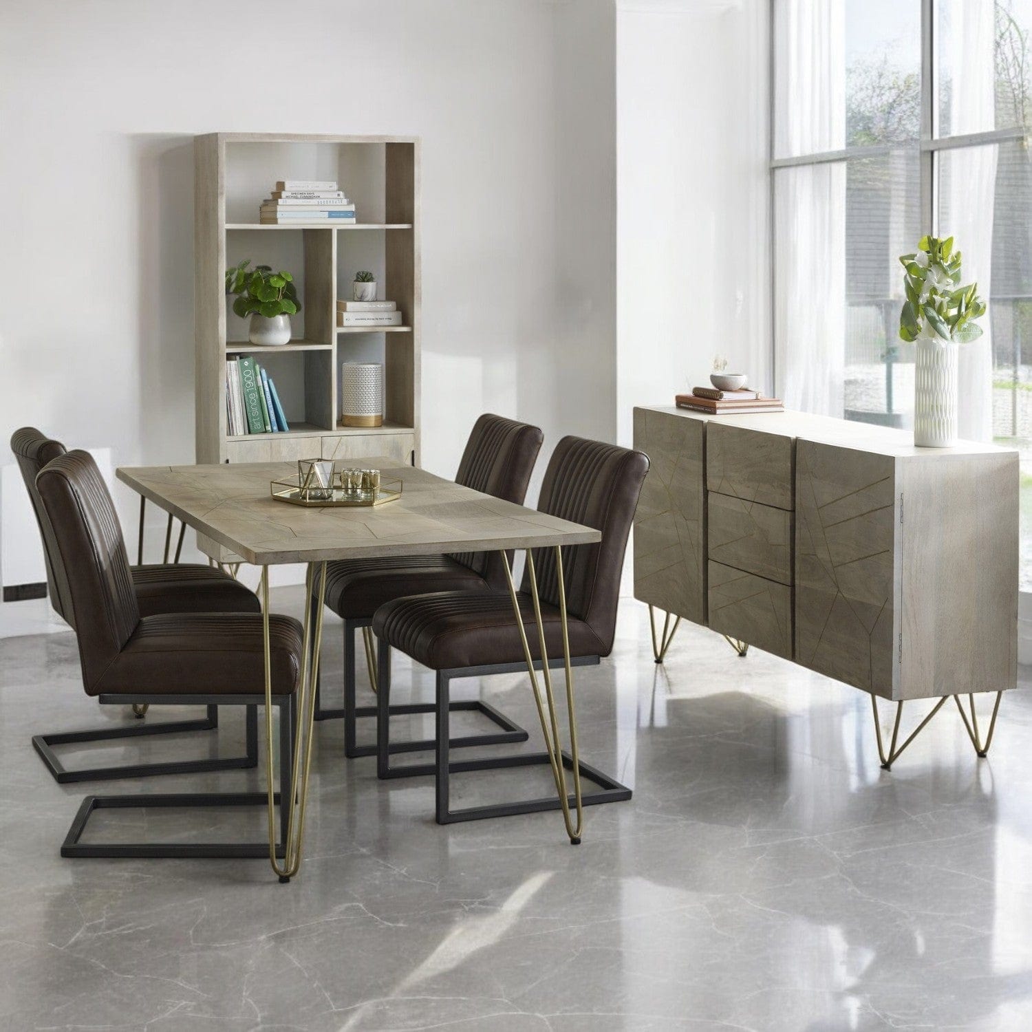 Galway Wooden Light Gold 160cm Dining Table