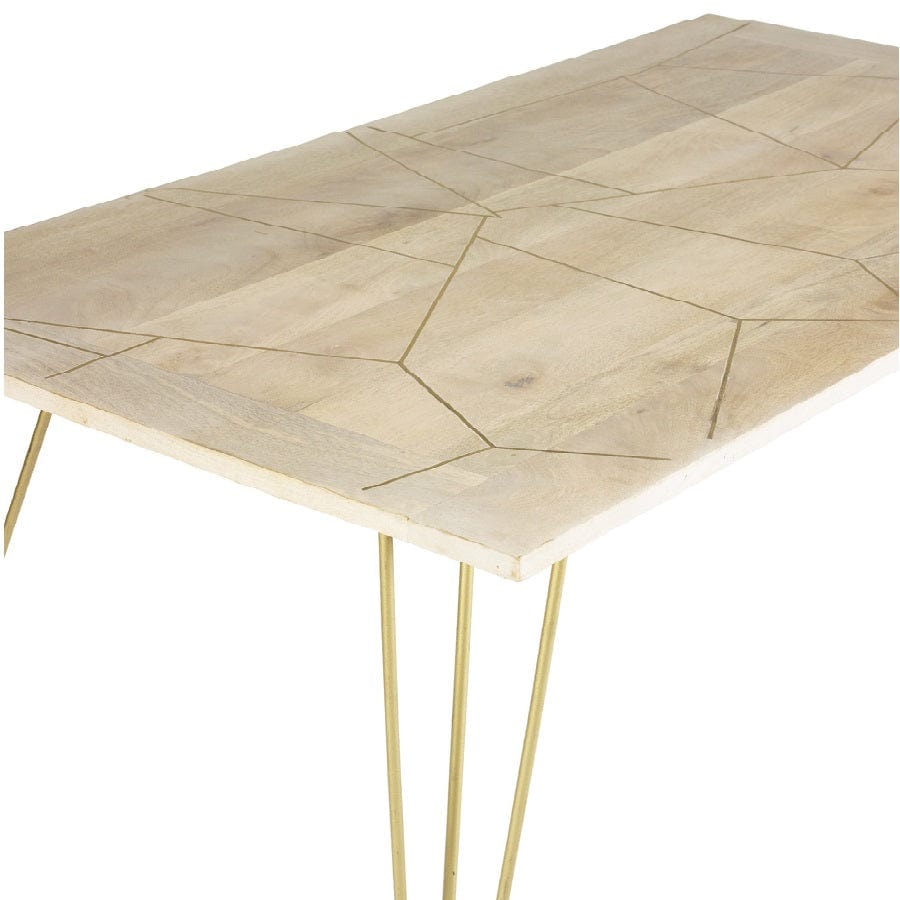 Galway Wooden Light Gold 160cm Dining Table