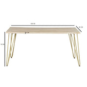 Galway Wooden Light Gold 160cm Dining Table