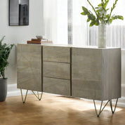 Galway Wooden Light Gold 2 Doors & 3 Drawers 160cm Sideboard