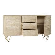 Galway Wooden Light Gold 2 Doors & 3 Drawers 160cm Sideboard