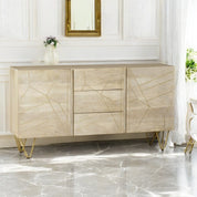 Galway Wooden Light Gold 2 Doors & 3 Drawers 160cm Sideboard