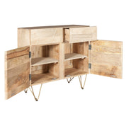 Galway Wooden Light Gold 2 Doors 90cm Sideboard