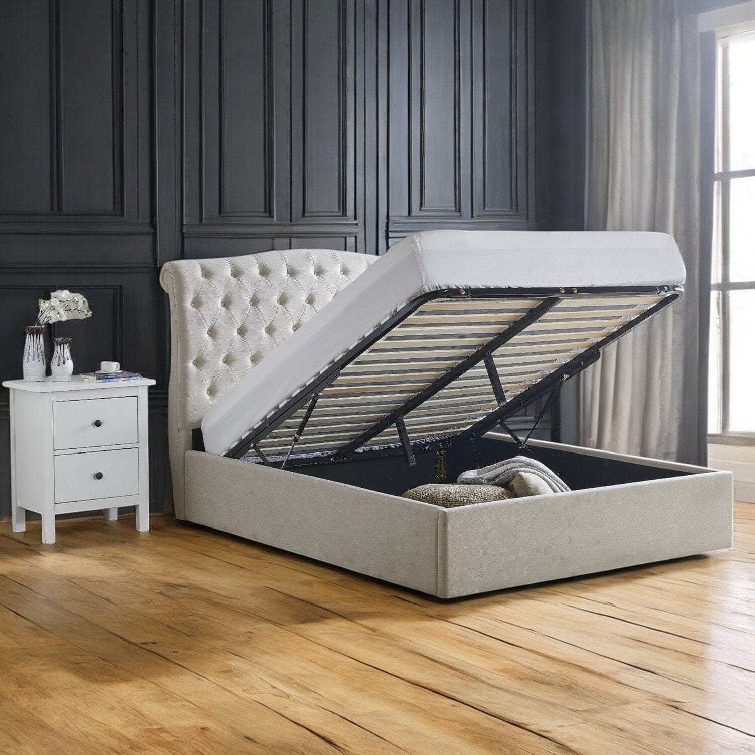 Gawsworth Upholstered Ottoman Storage Bed Frame