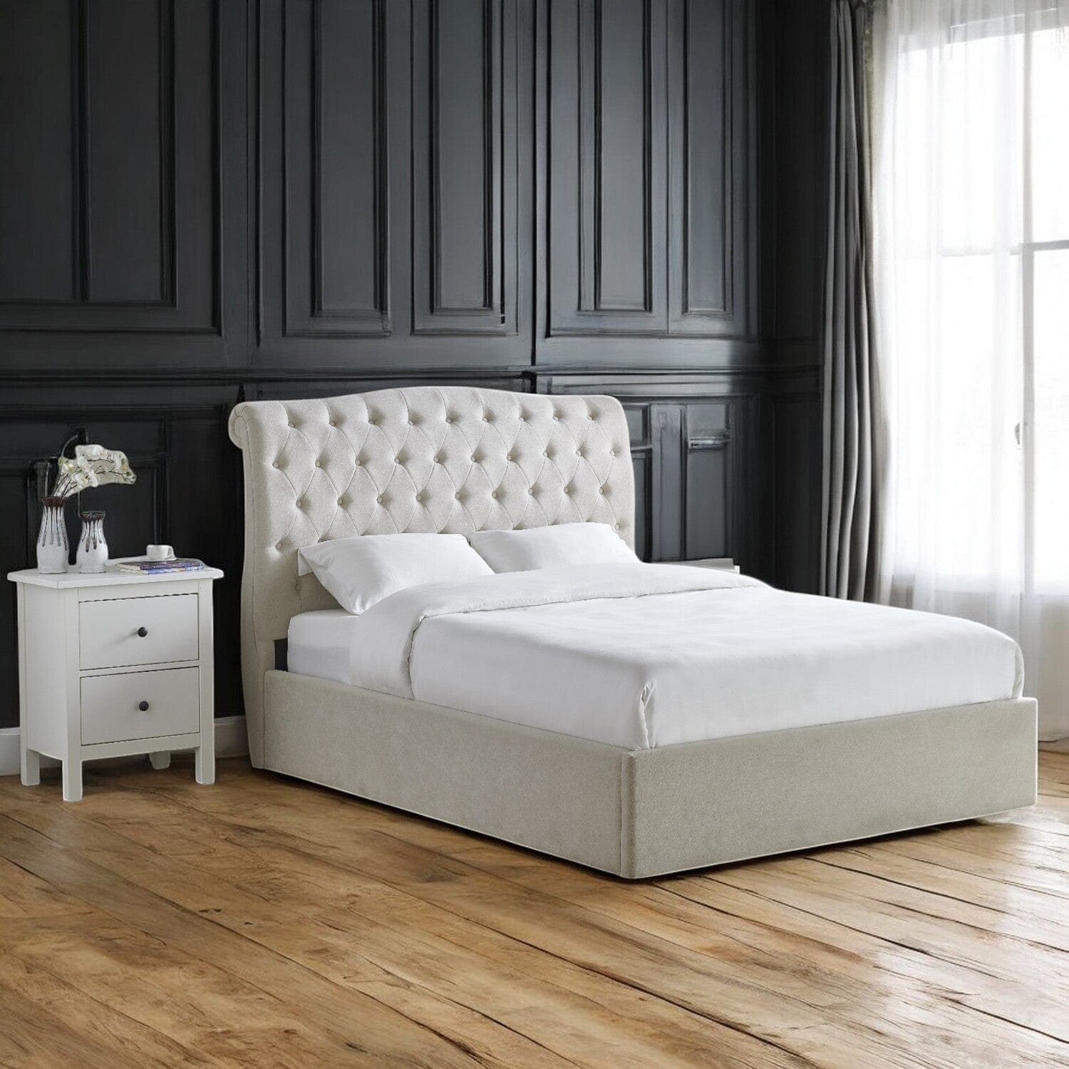  Single 3ft - 90x190cm Gawsworth Upholstered Ottoman Storage Bed Frame