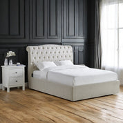 Natural / Single 3ft - 90x190cm Gawsworth Upholstered Ottoman Storage Bed Frame