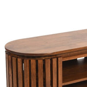 Glenariff 140cm Wooden Slatted TV Media Unit Cabinet