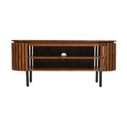 Glenariff 140cm Wooden Slatted TV Media Unit Cabinet