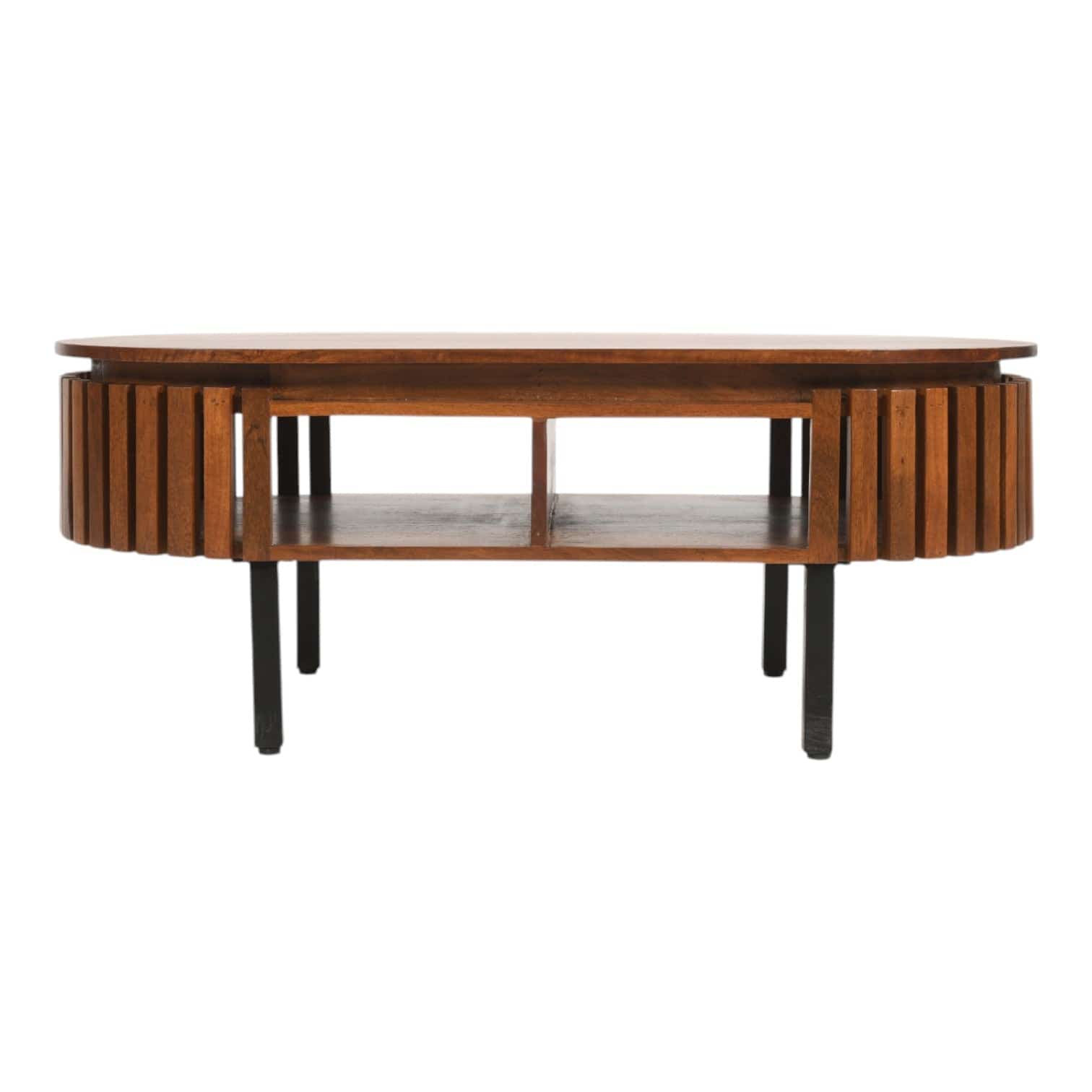 Glenariff Wooden Slatted Rectangular Coffee Table