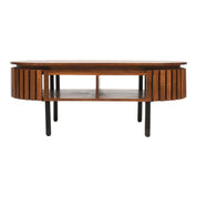 Glenariff Wooden Slatted Rectangular Coffee Table