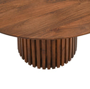 Glenariff Wooden Slatted Round 120cm Dining Table