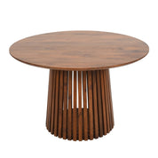 Glenariff Wooden Slatted Round 120cm Dining Table