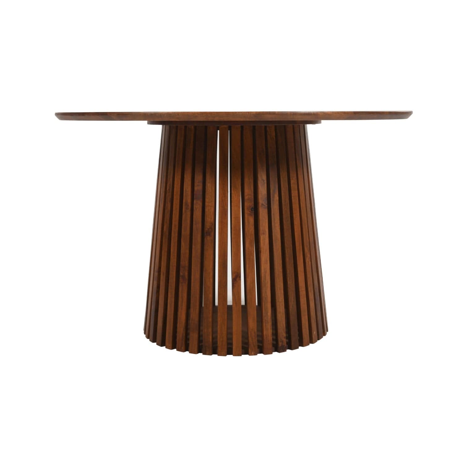 Glenariff Wooden Slatted Round 120cm Dining Table