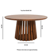 Glenariff Wooden Slatted Round Coffee Table