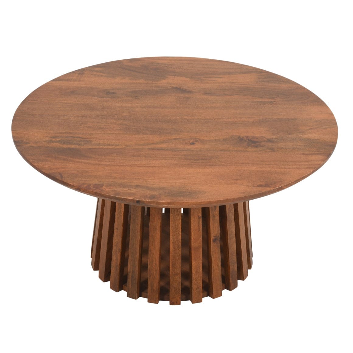 Glenariff Wooden Slatted Round Coffee Table