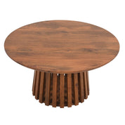 Glenariff Wooden Slatted Round Coffee Table