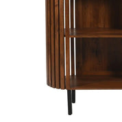 Glenariff Wooden Slatted Short Cabinet Bookcase