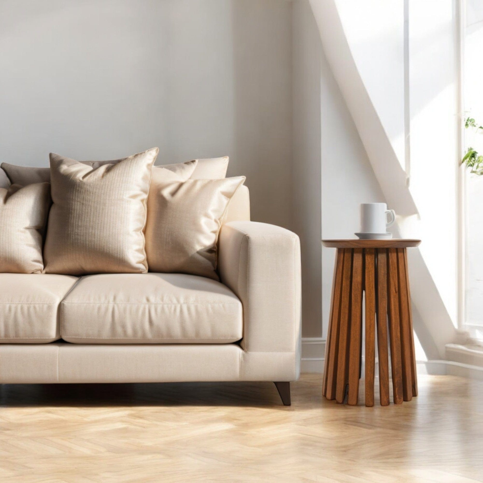 Glenariff Wooden Slatted Side Table