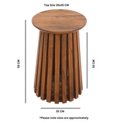 Glenariff Wooden Slatted Side Table