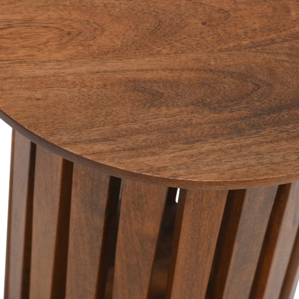 Glenariff Wooden Slatted Side Table