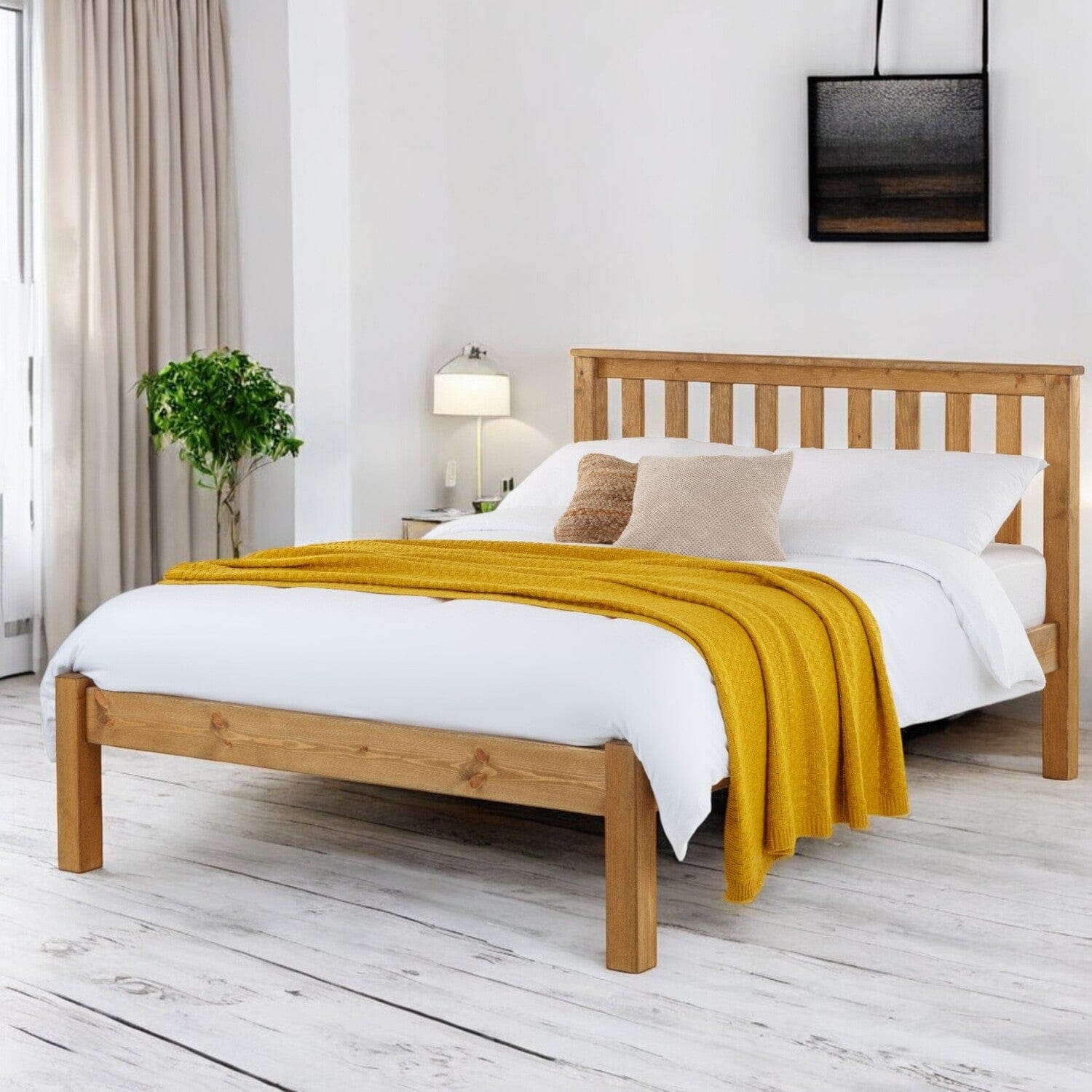 Golspie English Oak Wooden Bed Frame