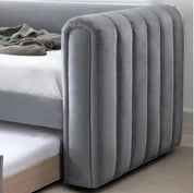 Grey Goostrey Upholstered Day Bed with Trundle