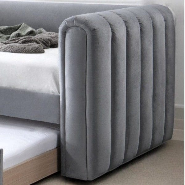 Grey Goostrey Upholstered Day Bed with Trundle