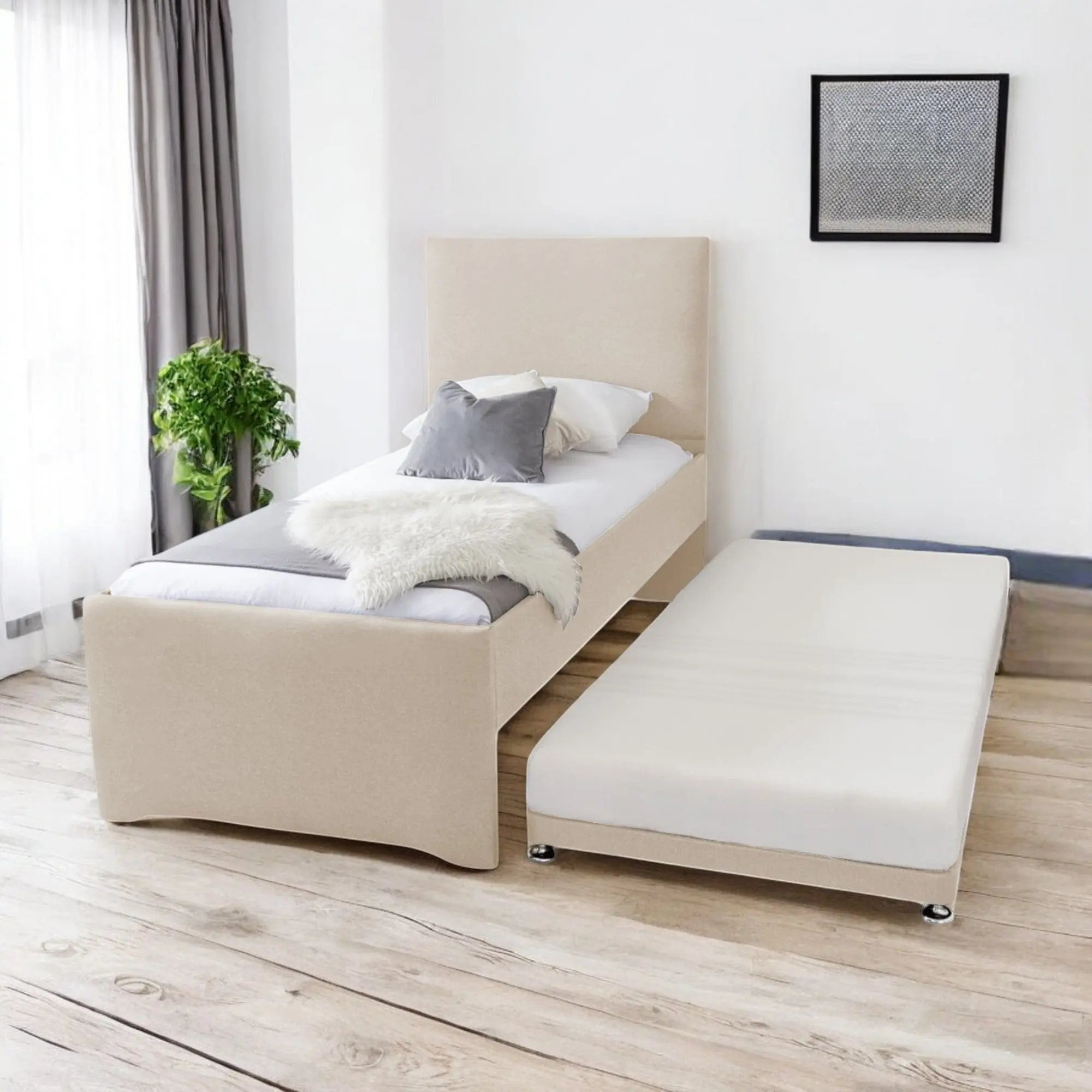 Gwbert Upholstered Guest Bed With Trundle - OAT Home
