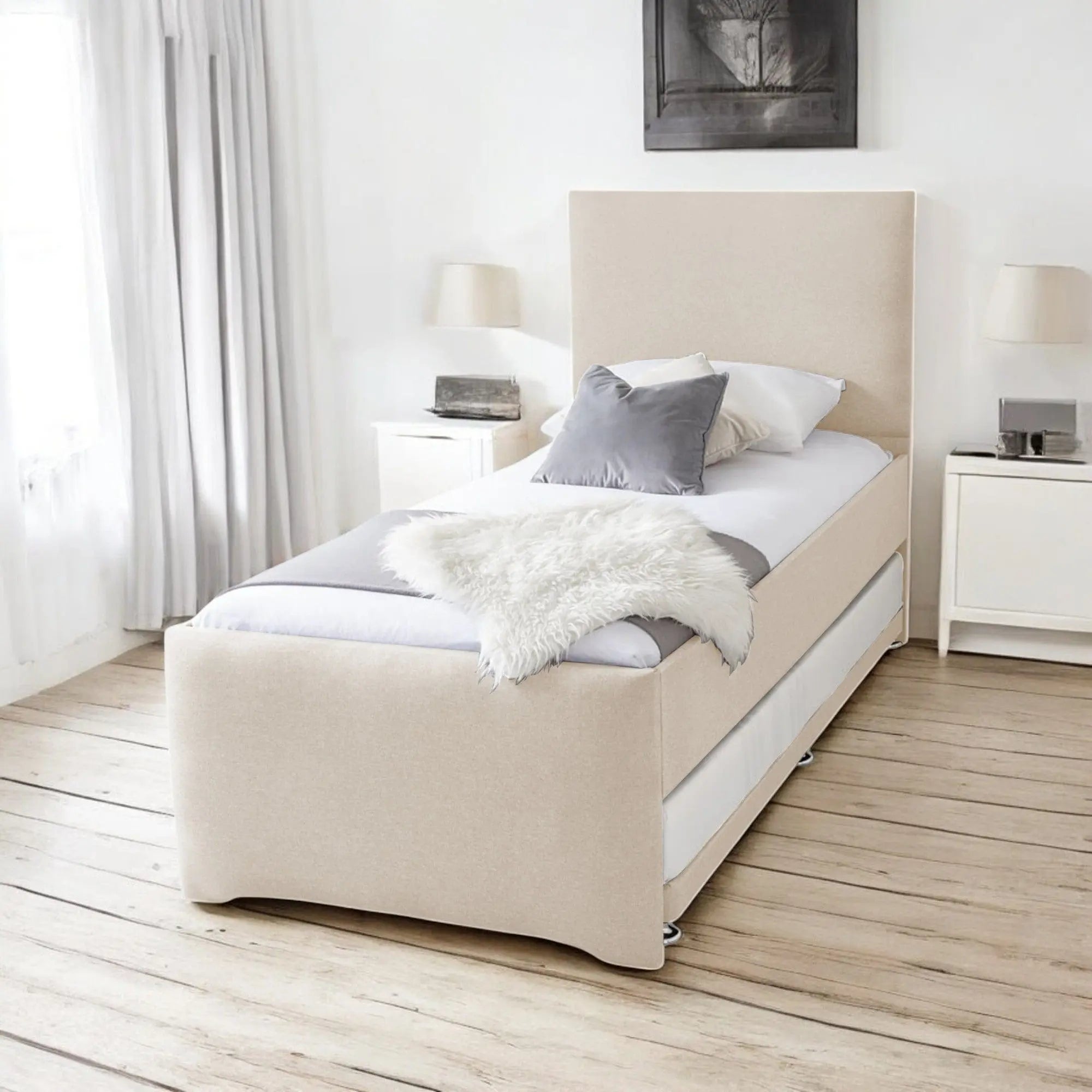Gwbert Upholstered Guest Bed With Trundle - OAT Home
